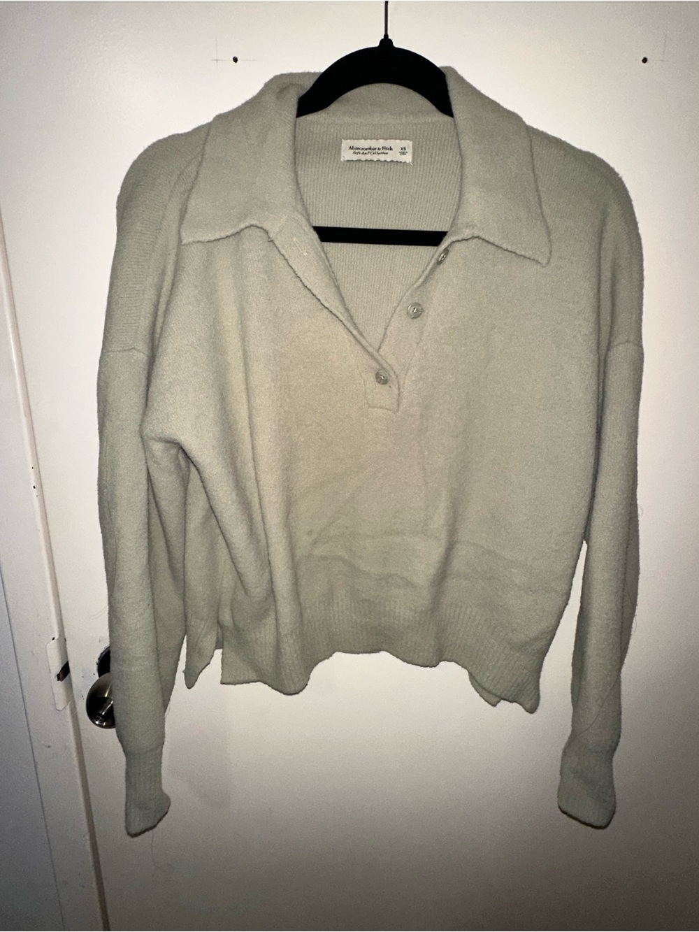 Cozy Collared Pullover Sweater - Cream